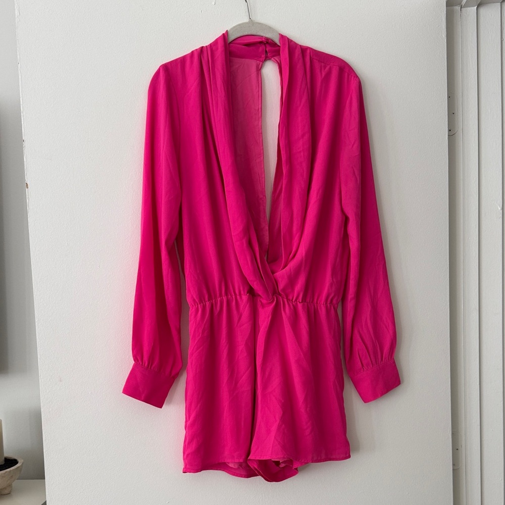 superdown Pink Long Sleeve Romper